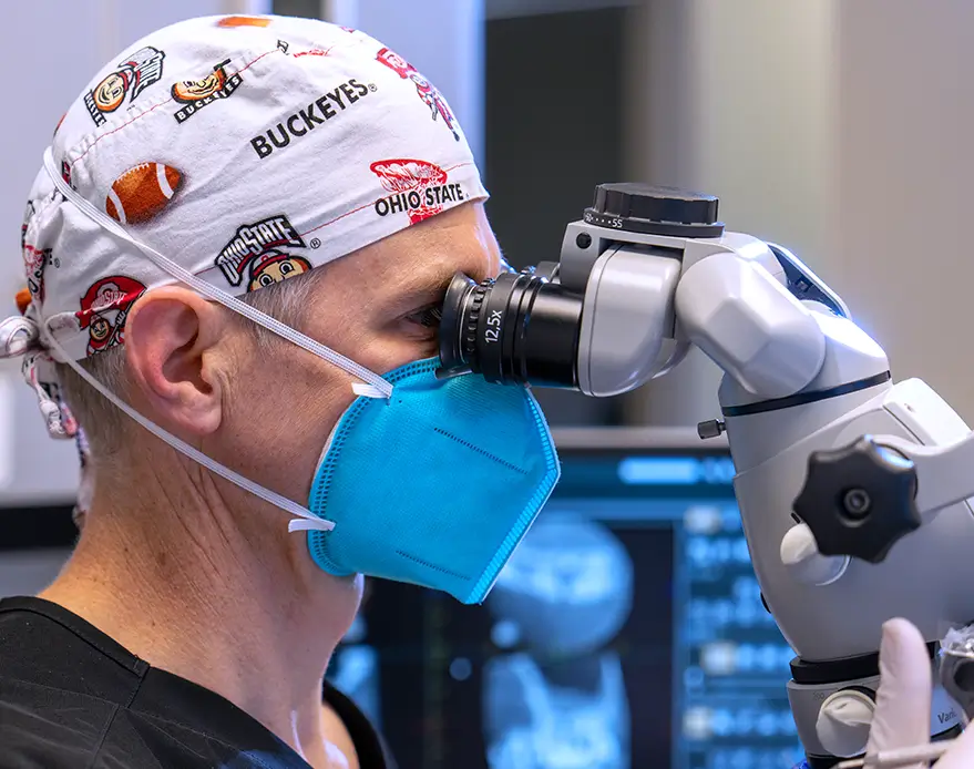 Picture of Dr. Thompson working